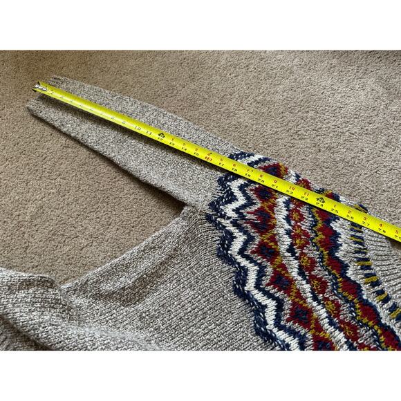 J Jill Fair Isle Nordic Ski Sweater Fisherman Core Pullover Scandinavian Cabin - Picture 5 of 7